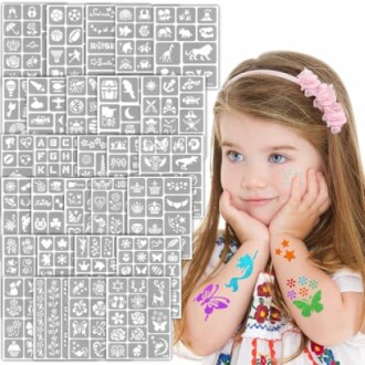 Yazhiji 390 PCS Temporary Tattoo Stencils