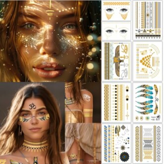 Egyptian Gold Temporary Tattoos