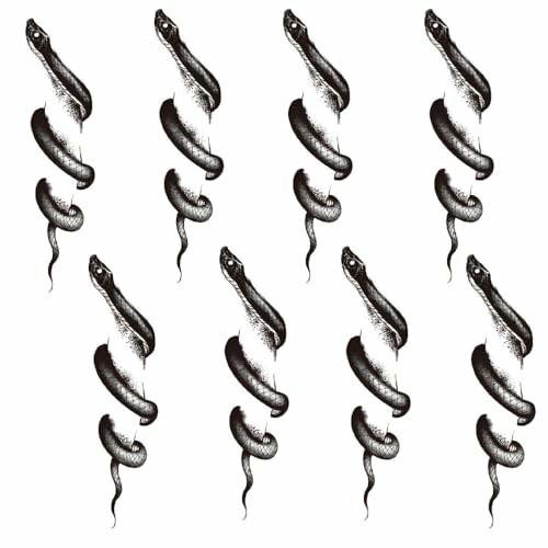 Pattern of coiled snake illustrations