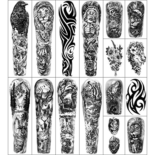 Metuu 46 Sheets Full Arm Temporary Tattoos