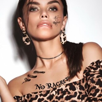 LEOARS Snake Temporary Neck Tattoo