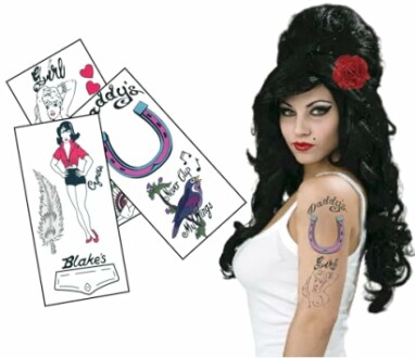 Rehab Singer Inspired Temporary Tattoos